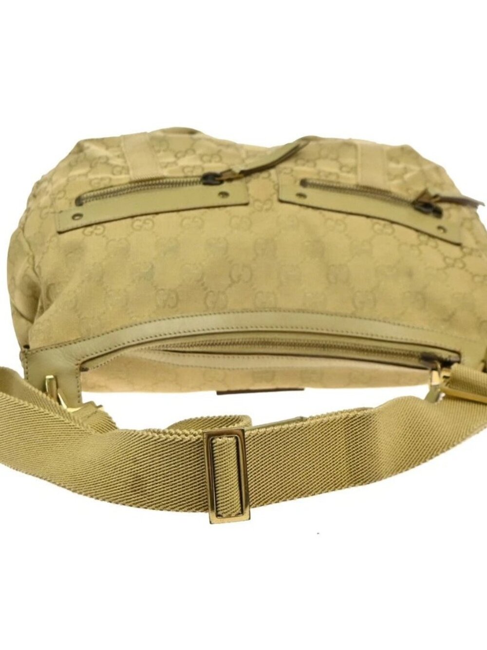 GUCCI Logo GG Pattern Shoulder Bag Canvas Leather Beige GHW Italy 34YJ134 - Picture 5 of 15